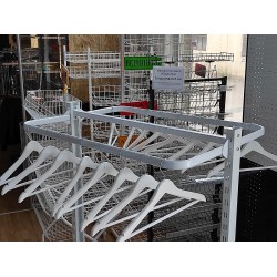 Вешало-стойка для одежды двухсторонняя L0.9хH1,4 белая (сборка 1)